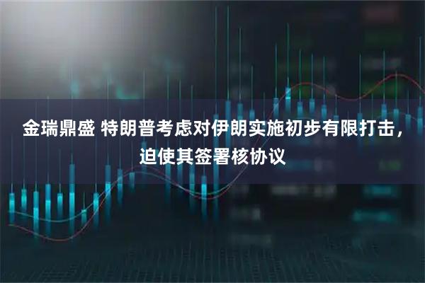 金瑞鼎盛 特朗普考虑对伊朗实施初步有限打击,迫使其签署核协议