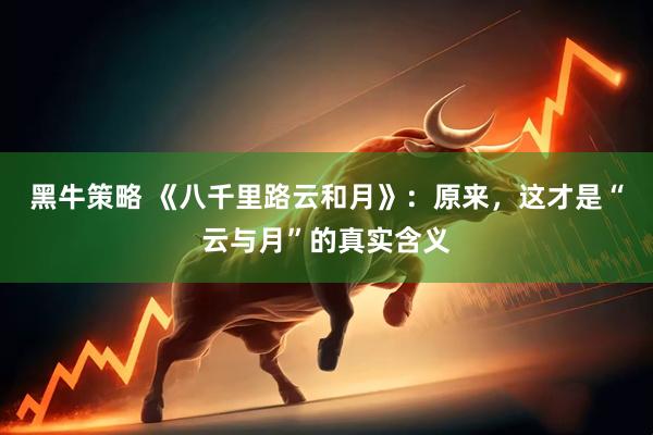 黑牛策略 《八千里路云和月》：原来，这才是“云与月”的真实含义