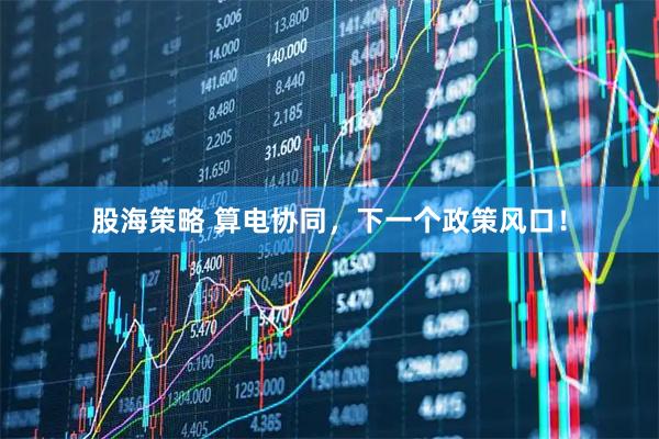 股海策略 算电协同，下一个政策风口！
