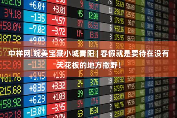 中祥网 皖美宝藏小城青阳 | 春假就是要待在没有天花板的地方撒野！
