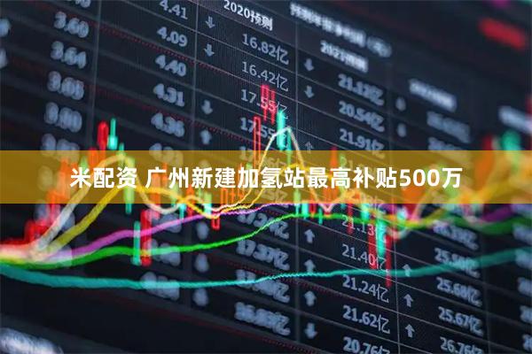 米配资 广州新建加氢站最高补贴500万
